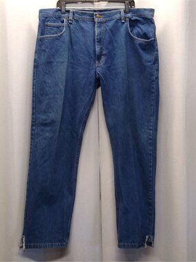 Key Heavy Duty Work Jeans 4874-43 Men's W42 L32 100% Cotton Cuffs Are Custom Cut